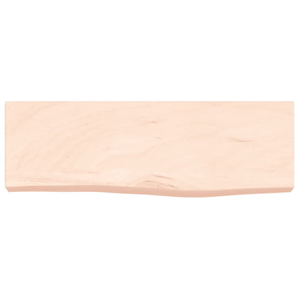 væghylde 60x20x6 cm ubehandlet massivt egetræ