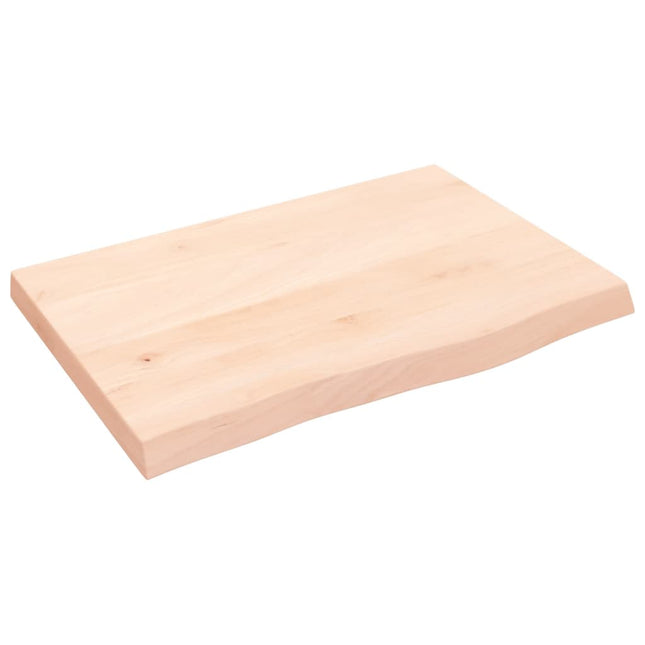 væghylde 60x40x(2-4) cm ubehandlet massivt egetræ