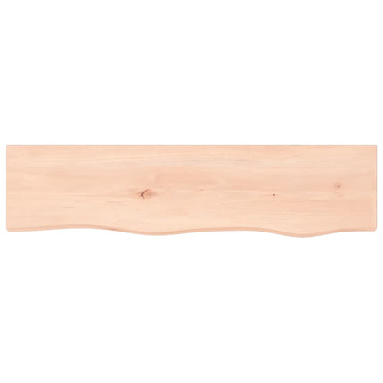 væghylde 80x20x2 cm ubehandlet massivt egetræ