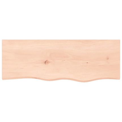 væghylde 80x30x(2-4) cm ubehandlet massivt egetræ