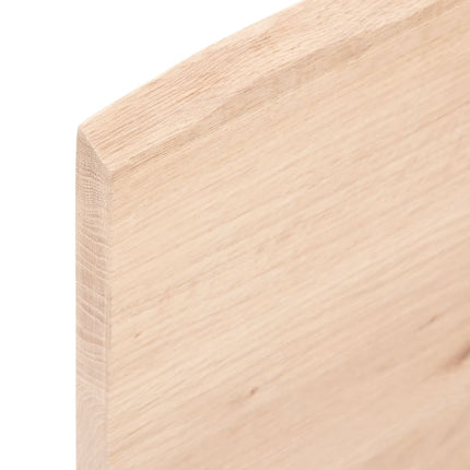 væghylde 80x40x2 cm ubehandlet massivt egetræ