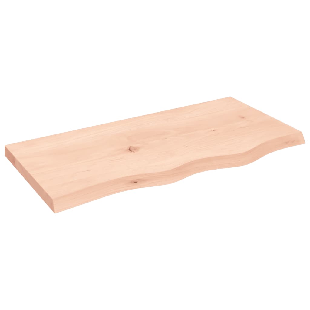 væghylde 80x40x(2-4) cm ubehandlet massivt egetræ