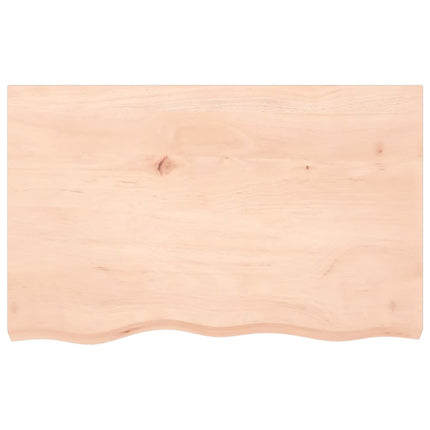 væghylde 80x50x(2-6) cm ubehandlet massivt egetræ