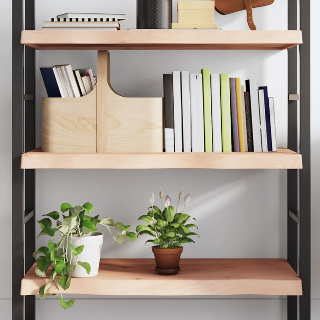 væghylde 80x50x(2-6) cm ubehandlet massivt egetræ