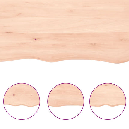 væghylde 100x10x2 cm ubehandlet massivt egetræ