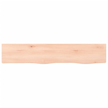 væghylde 100x20x4 cm ubehandlet massivt egetræ