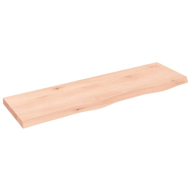 væghylde 100x30x(2-4) cm ubehandlet massivt egetræ