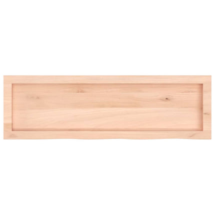 væghylde 100x30x(2-4) cm ubehandlet massivt egetræ