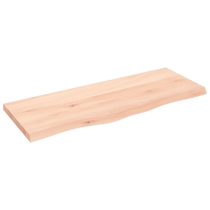 væghylde 100x40x(2-4) cm ubehandlet massivt egetræ