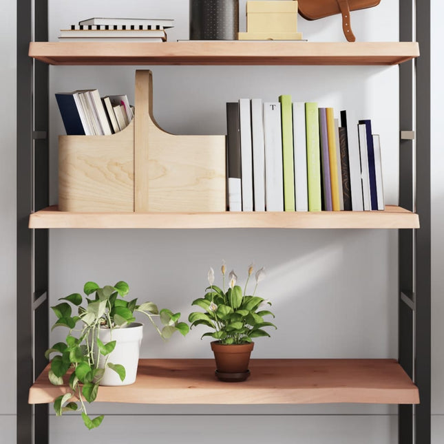 væghylde 100x40x(2-4) cm ubehandlet massivt egetræ