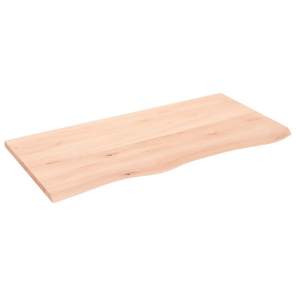 væghylde 100x50x2 cm ubehandlet massivt egetræ