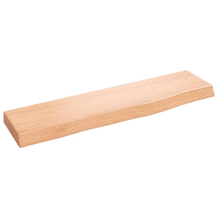 væghylde 40x10x2 cm behandlet massivt egetræ lysebrun