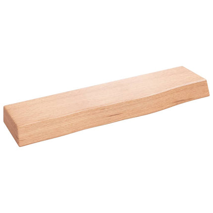 væghylde 40x10x4 cm behandlet massivt egetræ lysebrun