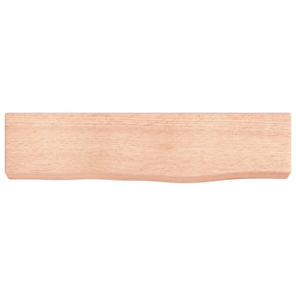 væghylde 40x10x4 cm behandlet massivt egetræ lysebrun