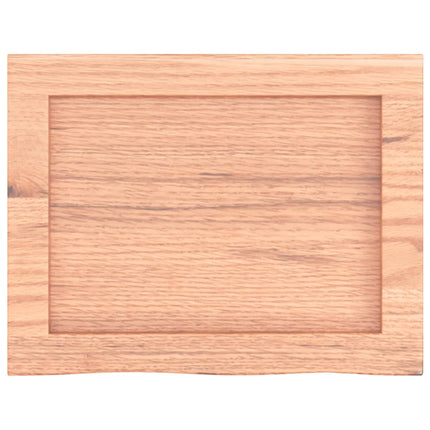 væghylde 40x30x(2-4) cm behandlet massivt egetræ lysebrun