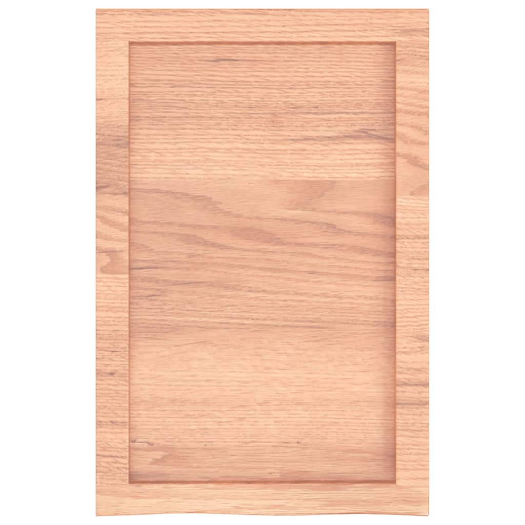 væghylde 40x60x(2-6) cm behandlet massivt egetræ lysebrun