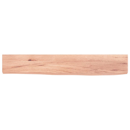 væghylde 60x10x2 cm behandlet massivt egetræ lysebrun