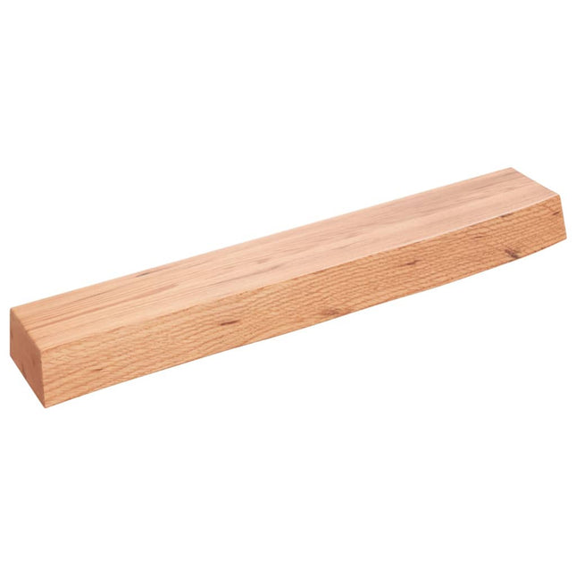 væghylde 60x10x6 cm behandlet massivt egetræ lysebrun