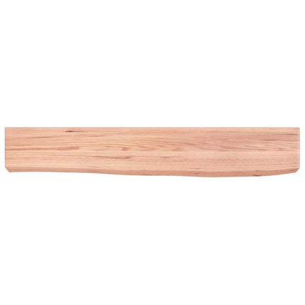 væghylde 60x10x6 cm behandlet massivt egetræ lysebrun
