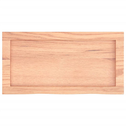 væghylde 60x30x(2-4) cm behandlet massivt egetræ lysebrun