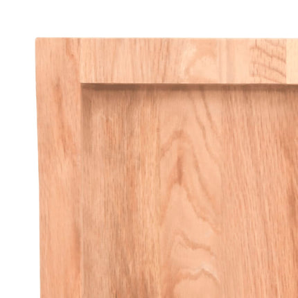 væghylde 60x30x(2-6) cm behandlet massivt egetræ lysebrun