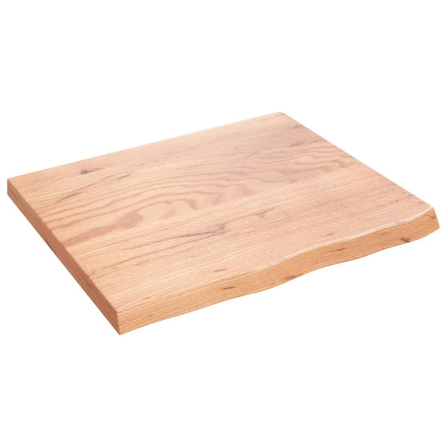 væghylde 60x50x2 cm behandlet massivt egetræ lysebrun