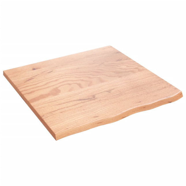 væghylde 60x60x2 cm behandlet massivt egetræ lysebrun
