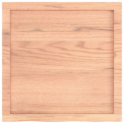 væghylde 60x60x(2-4) cm behandlet massivt egetræ lysebrun