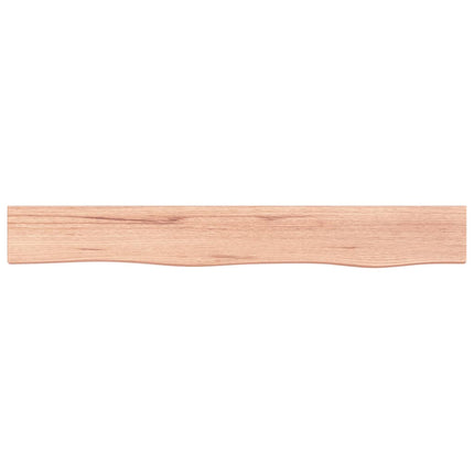 væghylde 80x10x4 cm behandlet massivt egetræ lysebrun