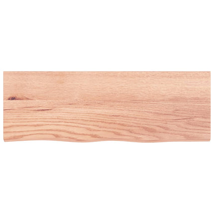 væghylde 80x30x2 cm behandlet massivt egetræ lysebrun