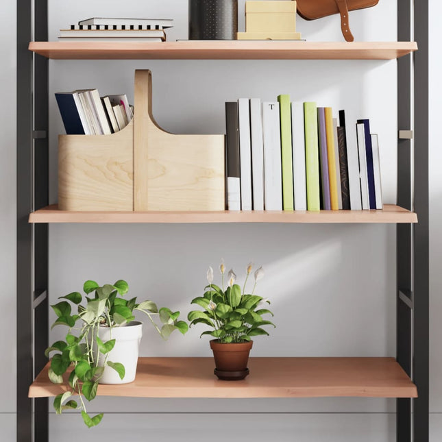 væghylde 80x40x2 cm behandlet massivt egetræ lysebrun