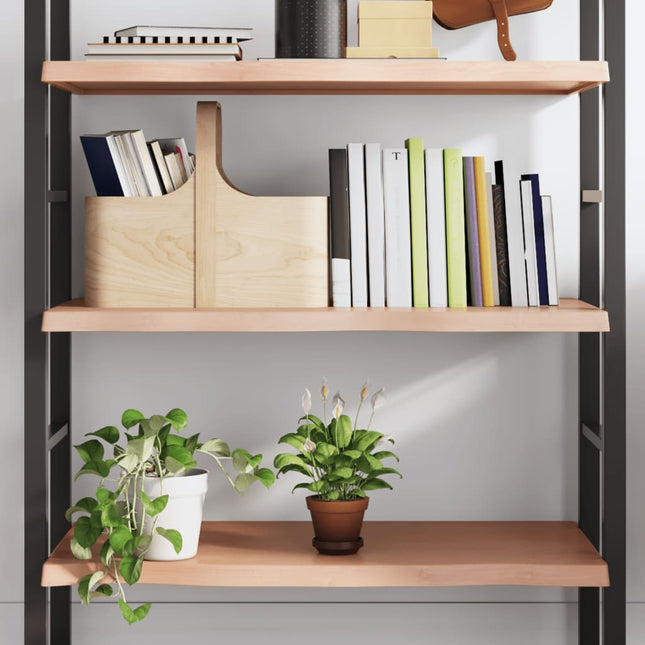væghylde 80x40x(2-4) cm behandlet massivt egetræ lysebrun