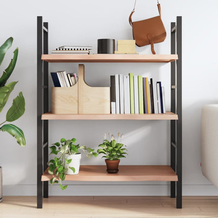 væghylde 80x50x(2-4) cm behandlet massivt egetræ lysebrun