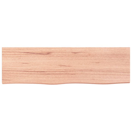væghylde 100x30x(2-6) cm behandlet massivt egetræ lysebrun