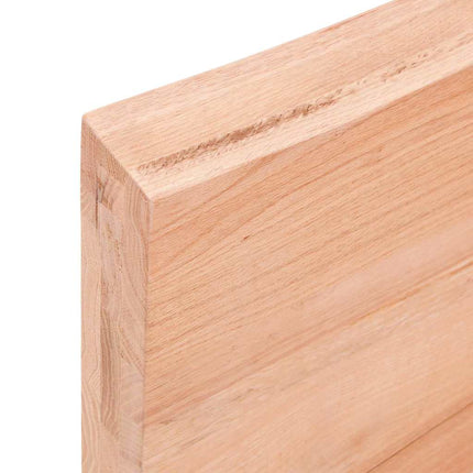 væghylde 100x50x(2-6) cm behandlet massivt egetræ lysebrun