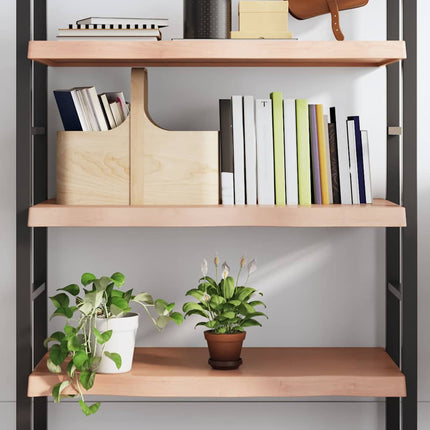 væghylde 100x50x(2-6) cm behandlet massivt egetræ lysebrun