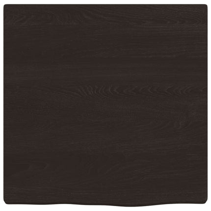 væghylde 40x40x2 cm behandlet massivt egetræ mørkebrun