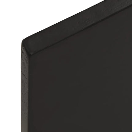 væghylde 40x50x2 cm behandlet massivt egetræ mørkebrun