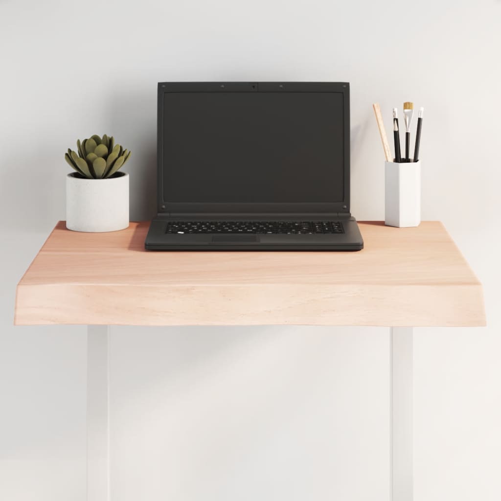 Bordplade 60X60X(2-6)Cm Naturlig Kant Ubehandlet Massivt Træ Naturfarvet - 60 x 40 x 6 cm