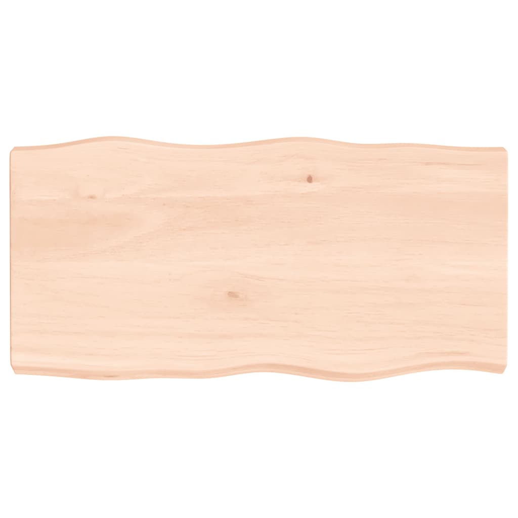 bordplade 80x40x(2-6)cm naturlig kant ubehandlet massivt træ