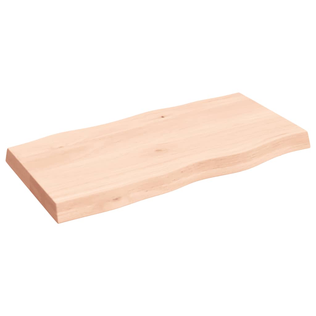 bordplade 80x40x(2-6)cm naturlig kant ubehandlet massivt træ