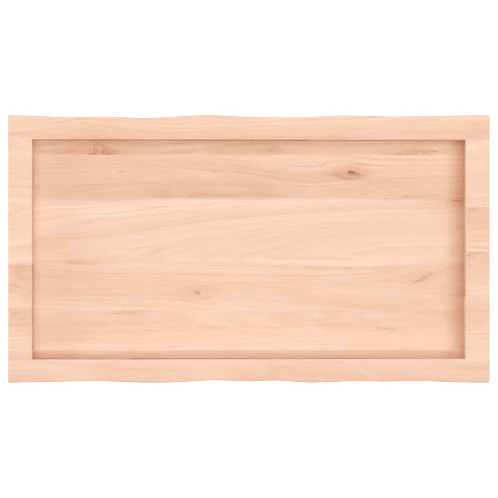 bordplade 80x40x(2-6)cm naturlig kant ubehandlet massivt træ