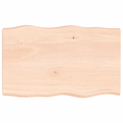 bordplade 80x50x(2-6)cm naturlig kant ubehandlet massivt træ