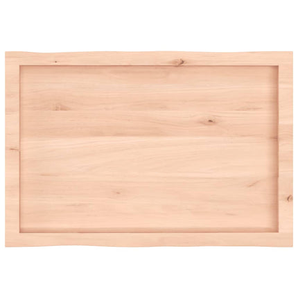 bordplade 80x50x(2-6)cm naturlig kant ubehandlet massivt træ