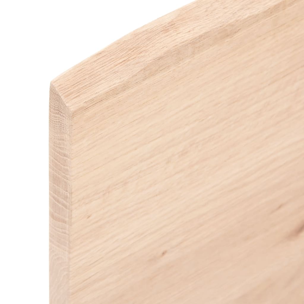 bordplade 80x60x2 cm naturlig kant ubehandlet massivt egetræ