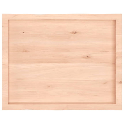 bordplade 80x60x(2-4)cm naturlig kant ubehandlet massivt træ