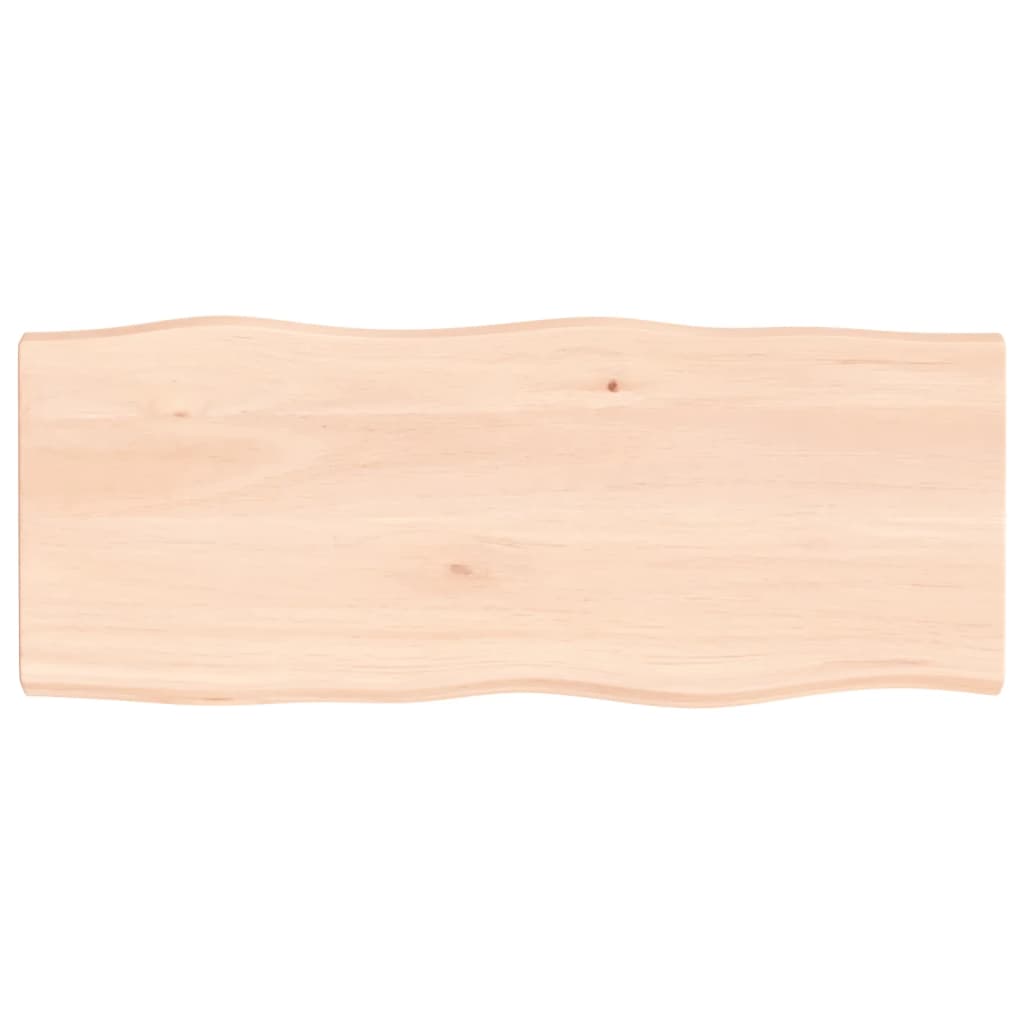 bordplade 100x40x(2-4)cm naturlig kant ubehandlet massivt træ