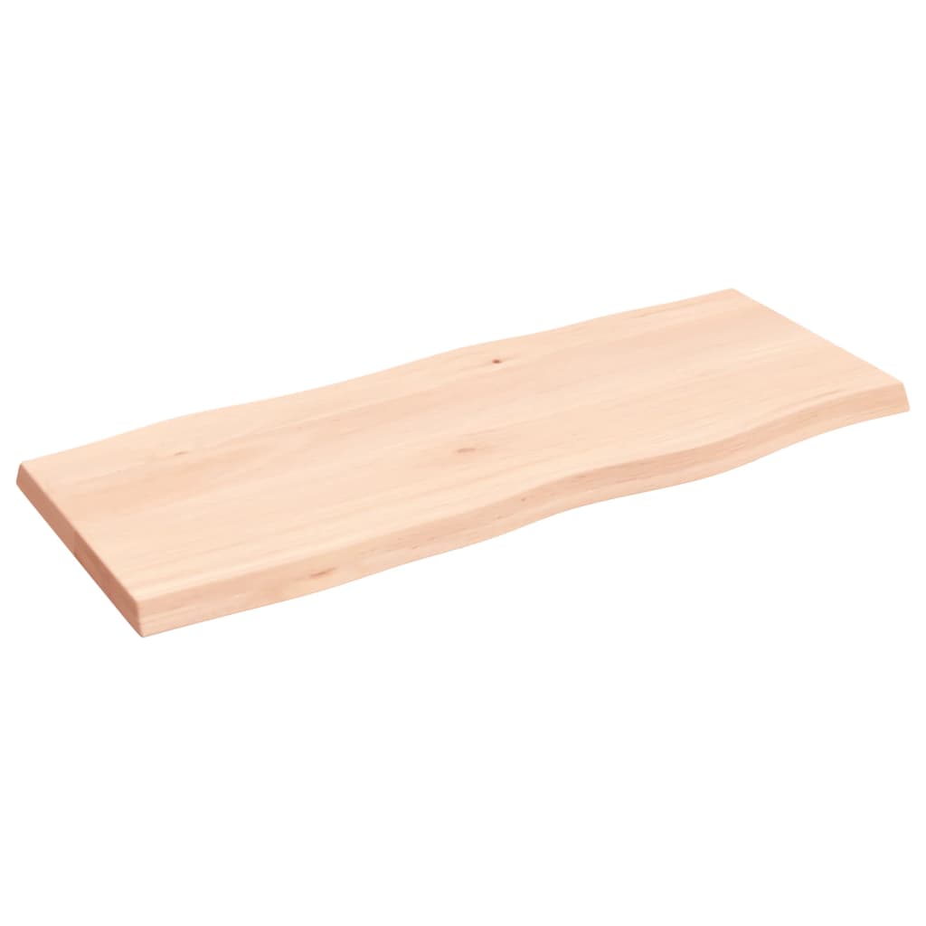 bordplade 100x40x(2-4)cm naturlig kant ubehandlet massivt træ