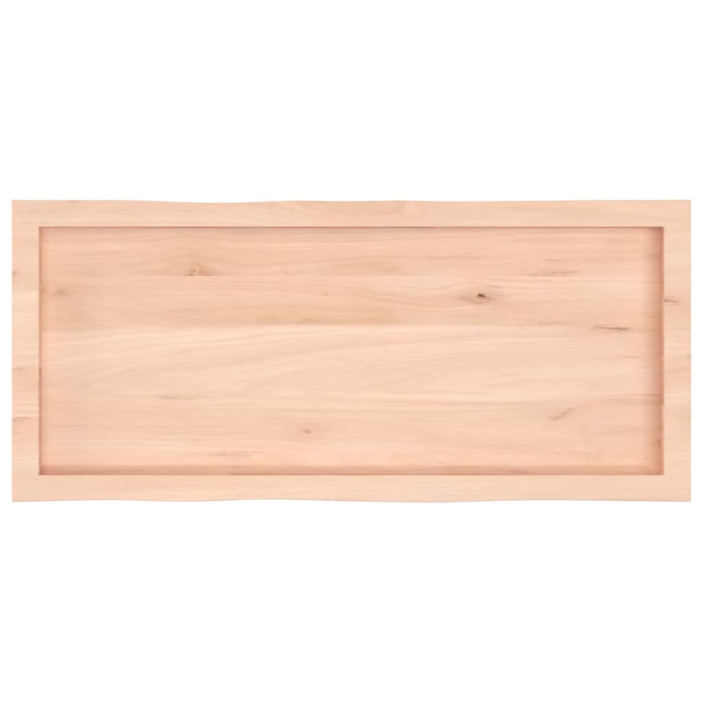 bordplade 100x40x(2-4)cm naturlig kant ubehandlet massivt træ