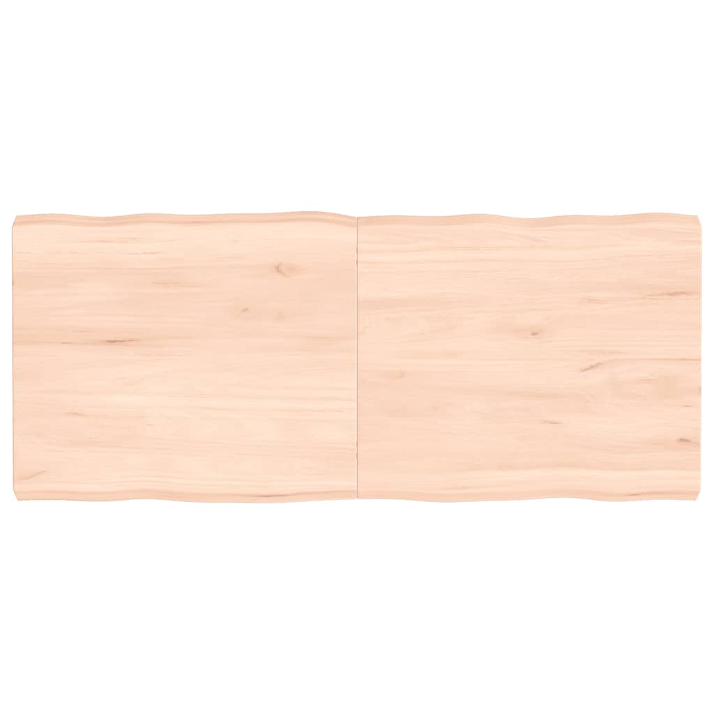 bordplade 140x60x(2-6)cm naturlig kant ubehandlet massivt træ billede
